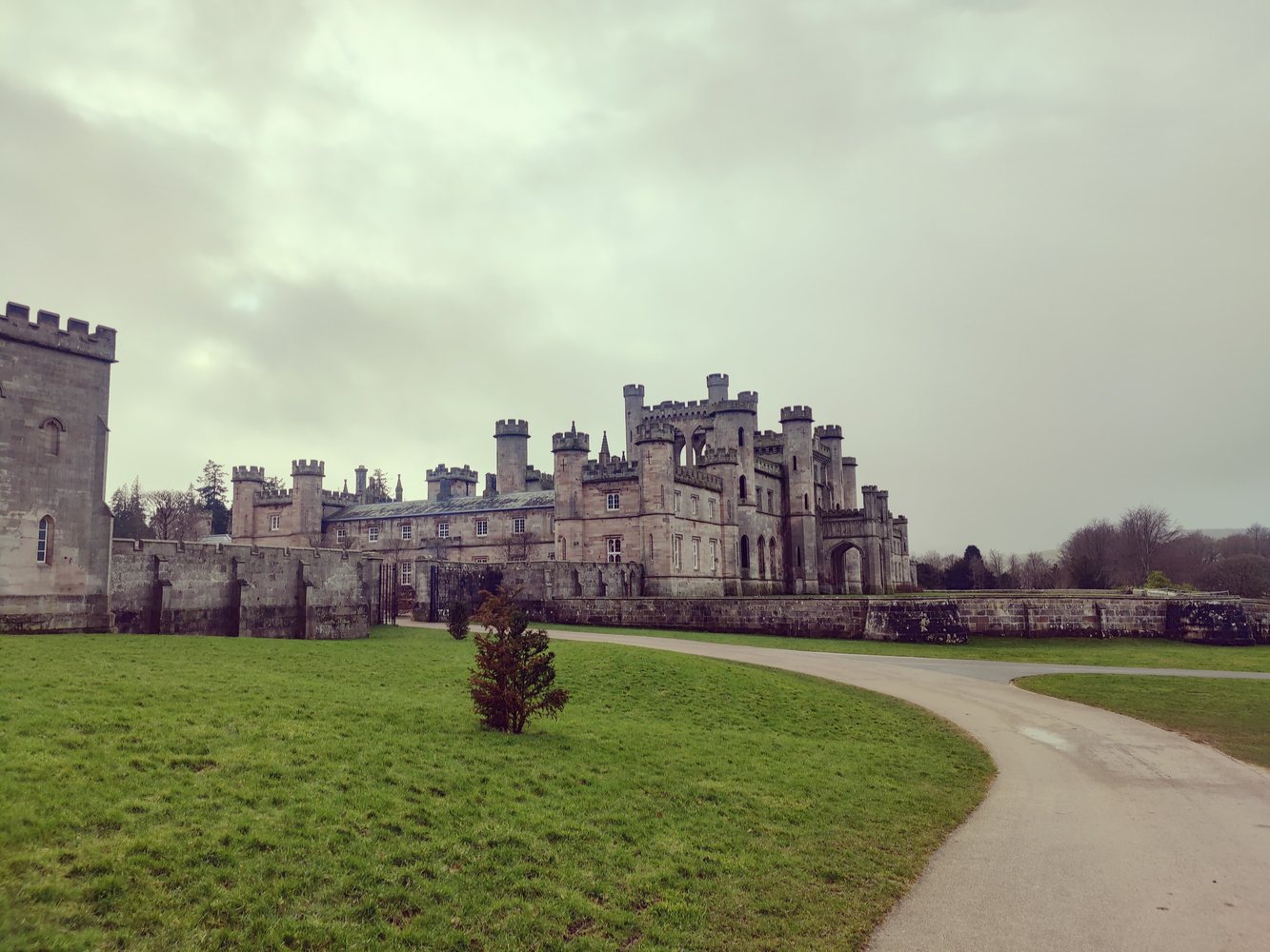 Lowther Castle and gardens from the grounds
